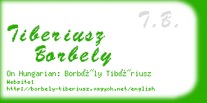 tiberiusz borbely business card
